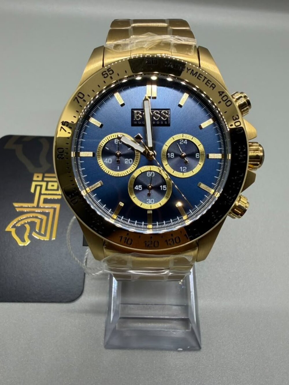 HUGO BOSS Chronograph 44mm Golden/Blue Stainless Steel – Ref. HB1513340